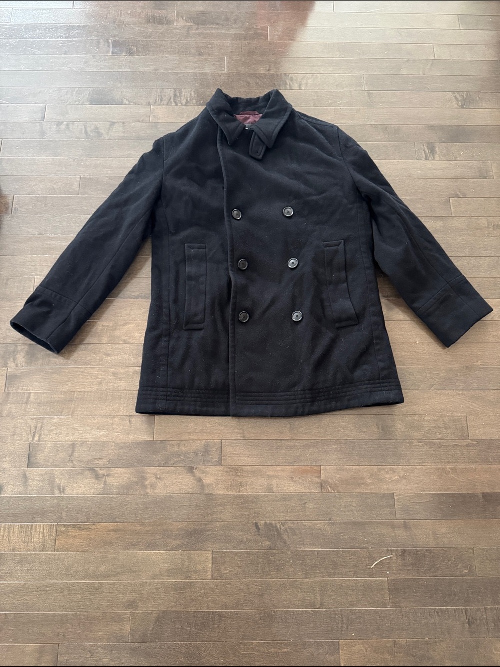 Hugo Boss Black Double-Breasted Peacoat